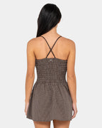 Womens Mini Smocked Mini Dress