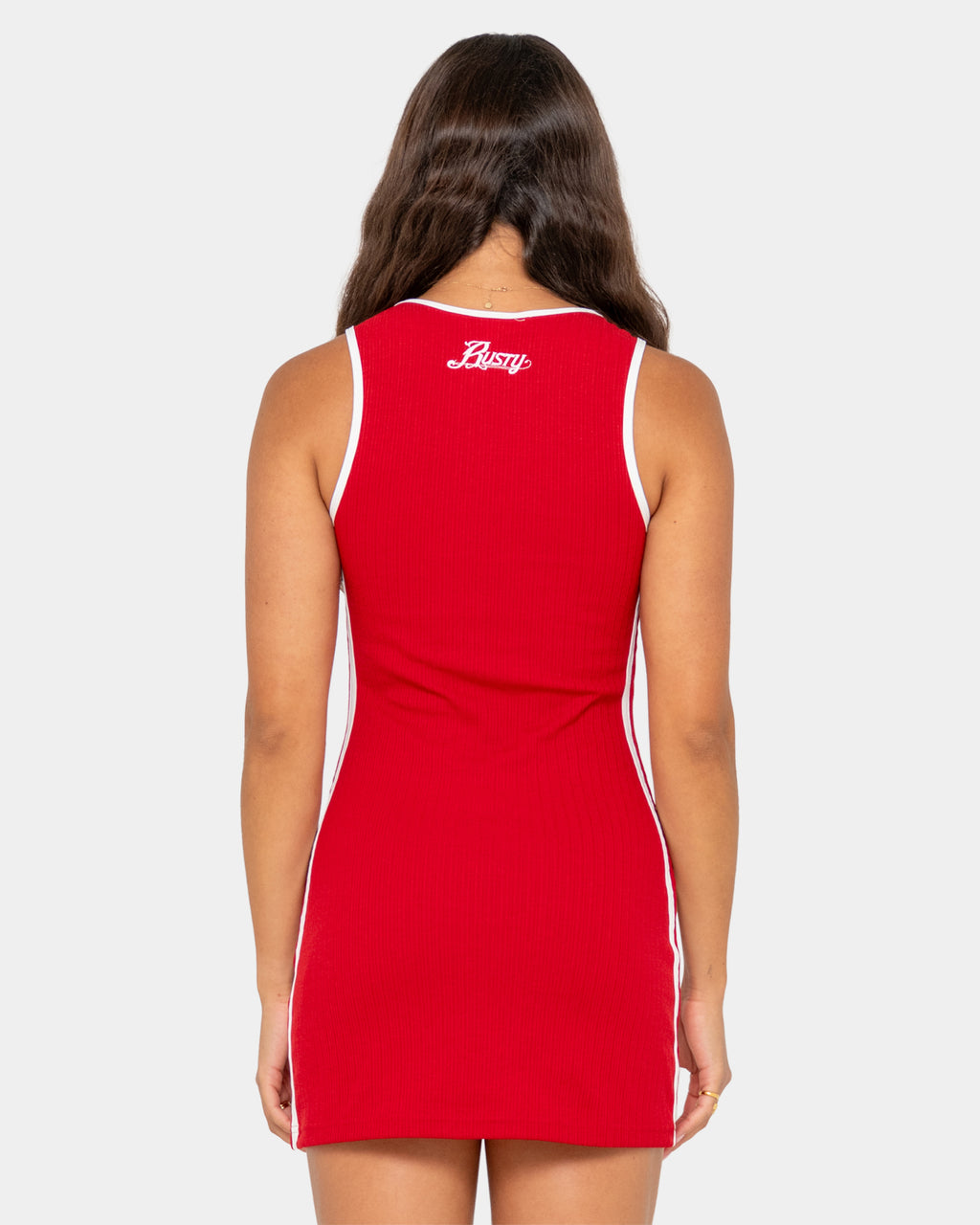 Womens Ashley Ribbed Mini Dress