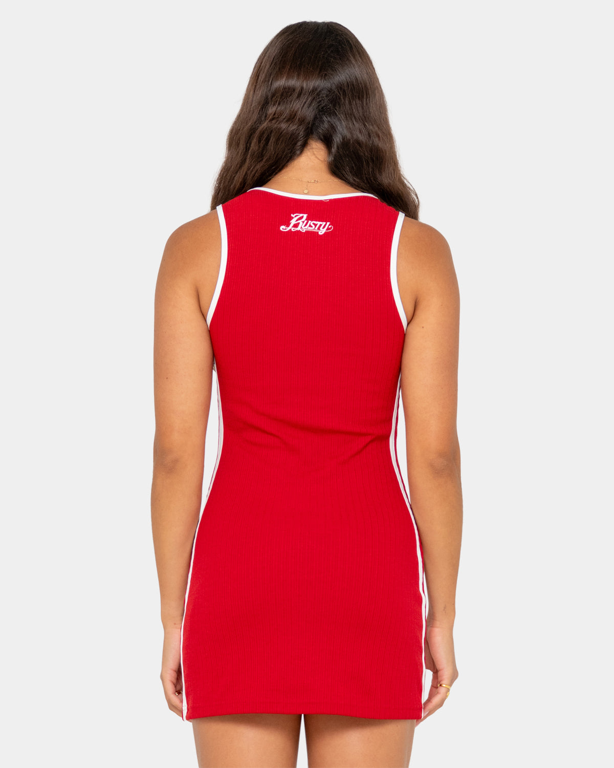 Womens Ashley Ribbed Mini Dress