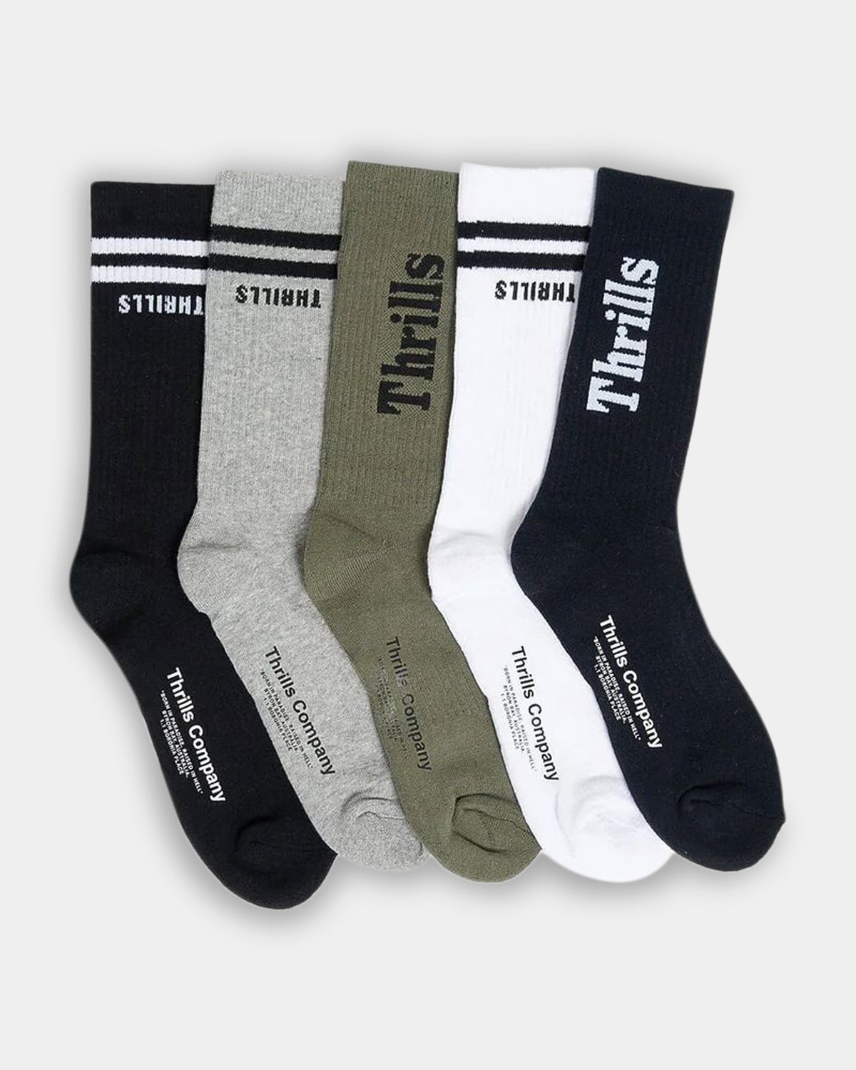 MENS MINIMAL THRILLS 5 PACK SOCKS