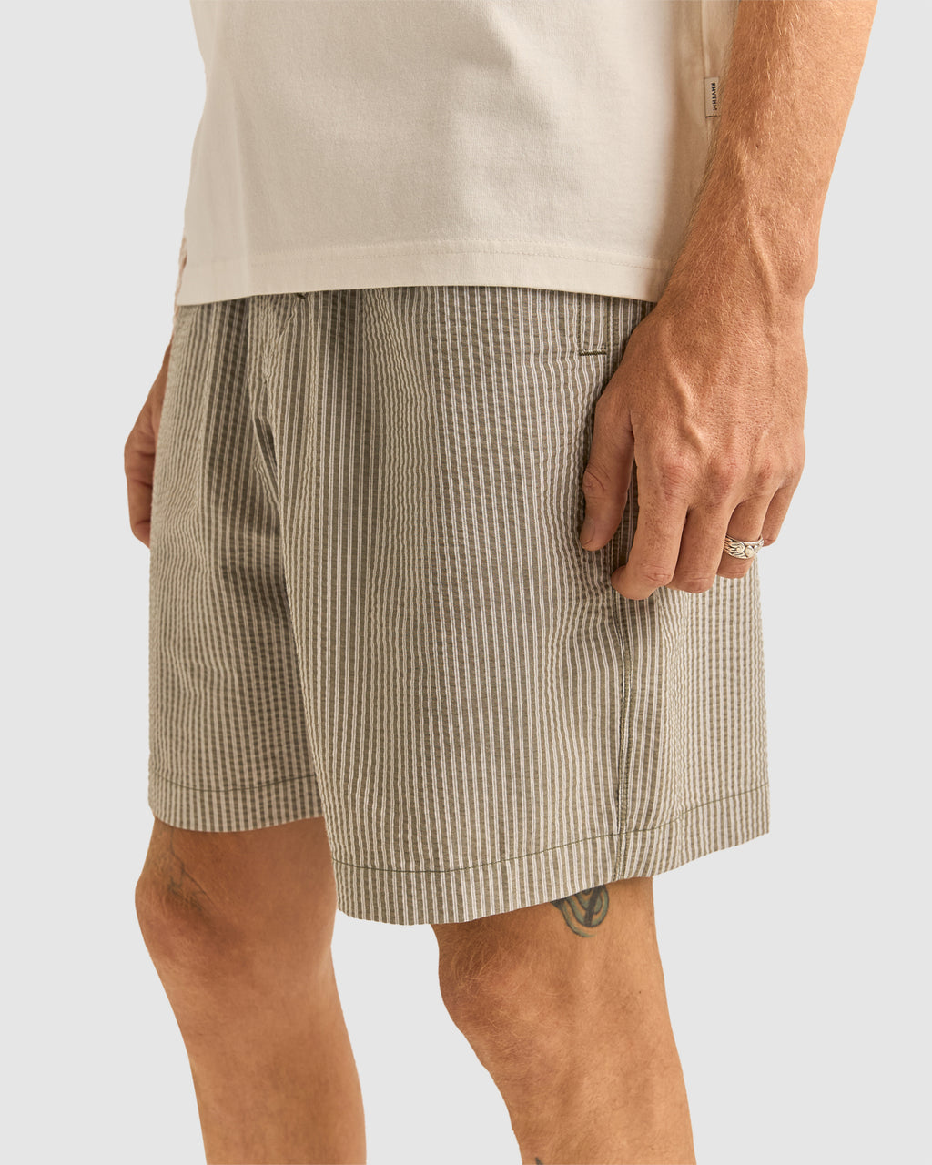 MENS SEERSUCKER STRIPE JAM SHORTS
