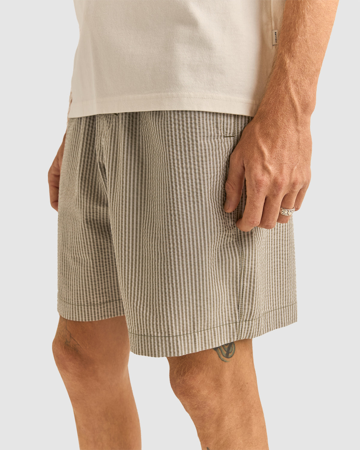 MENS SEERSUCKER STRIPE JAM SHORTS