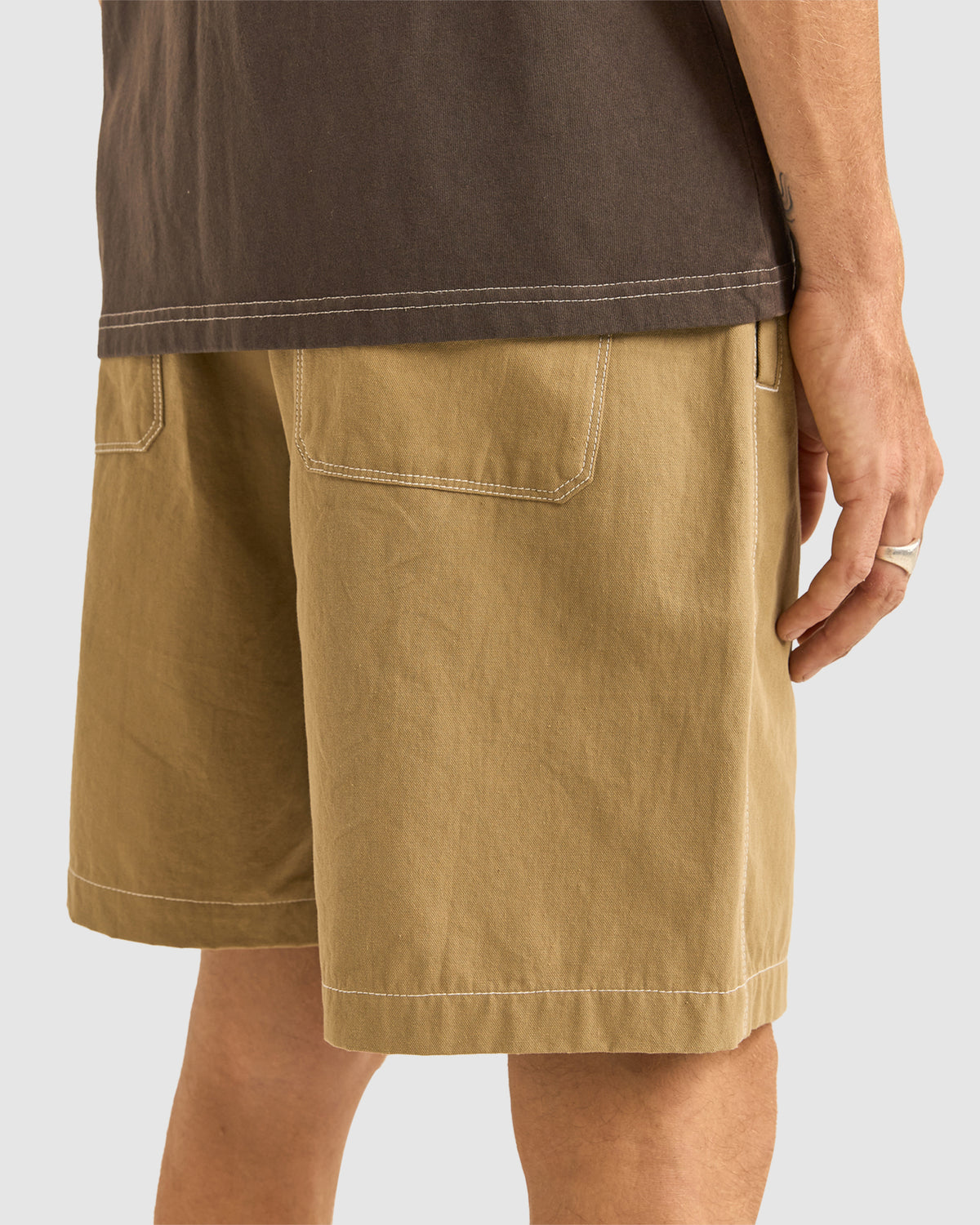 Mens Contrast Stitch Walk Shorts