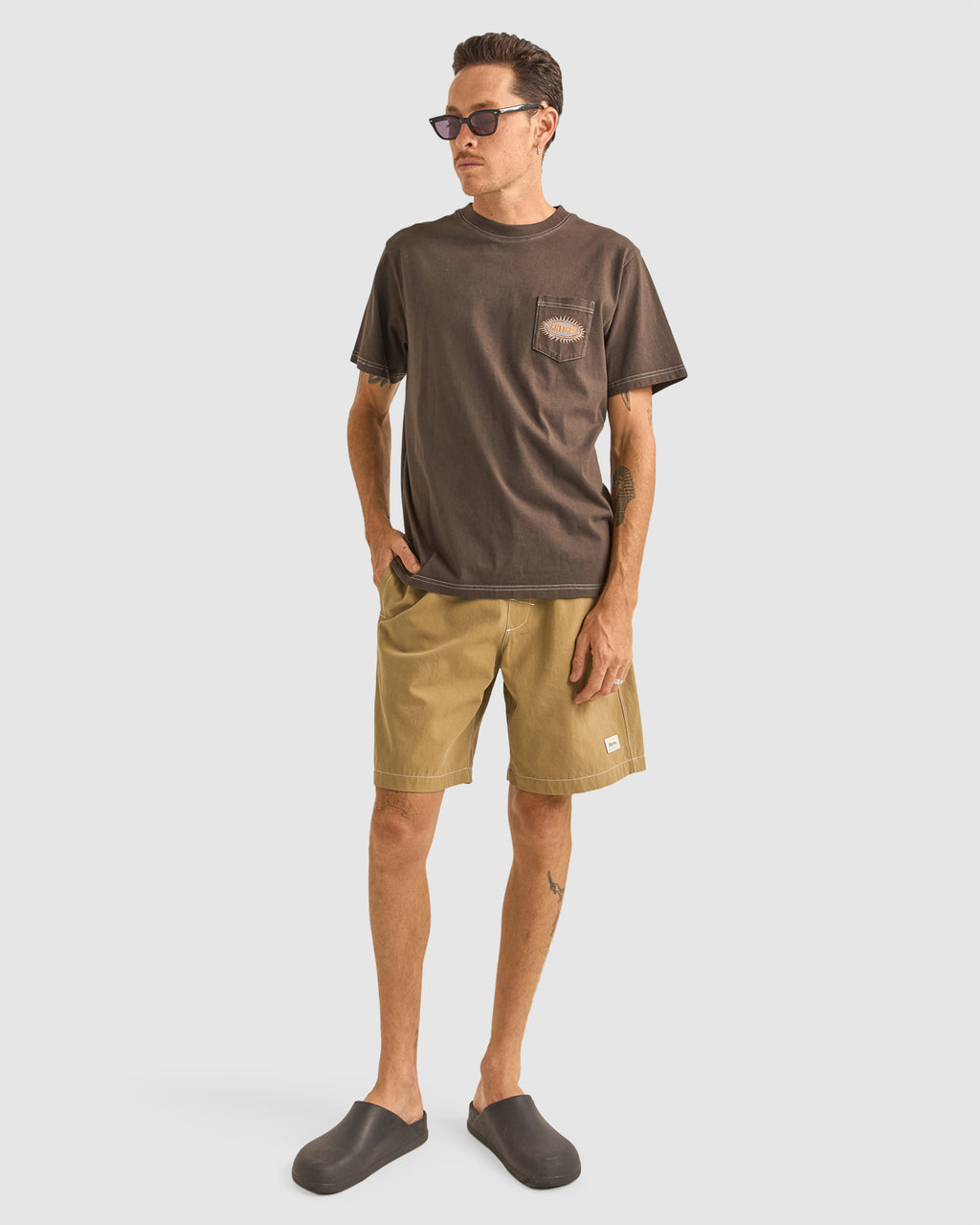 Mens Contrast Stitch Walk Shorts