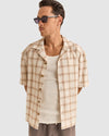 Mens Relaxed Check Short Sleeve Shirt