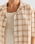 Mens Relaxed Check Short Sleeve Shirt