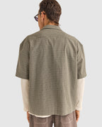 MENS RELAXED CHECK SHORT SLEEVE SHIRT