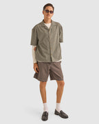 MENS RELAXED CHECK SHORT SLEEVE SHIRT