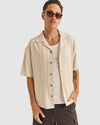 MENS RELAXED STRIPE SHORT SLEEVE SHIRT