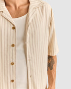 MENS RELAXED STRIPE SHORT SLEEVE SHIRT
