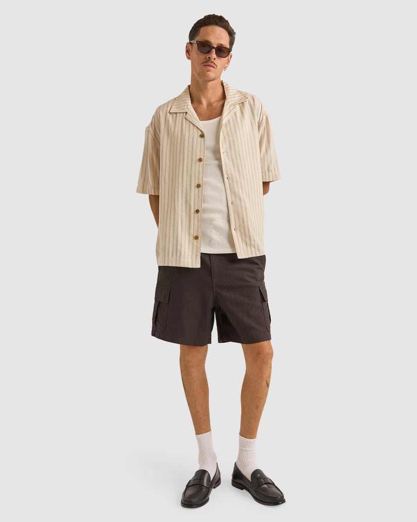 MENS RELAXED STRIPE SHORT SLEEVE SHIRT