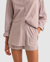 Womens Zephyr Stripe Beach Elastic Waist Shorts