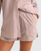 Womens Zephyr Stripe Beach Elastic Waist Shorts