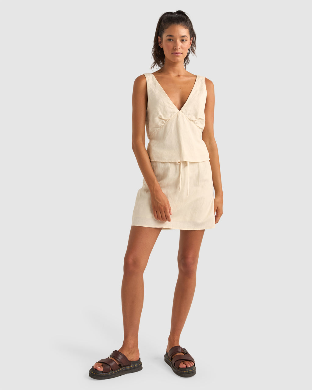 WOMENS LENNY DRAWCORD MINI SKIRT