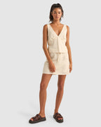 WOMENS LENNY DRAWCORD MINI SKIRT