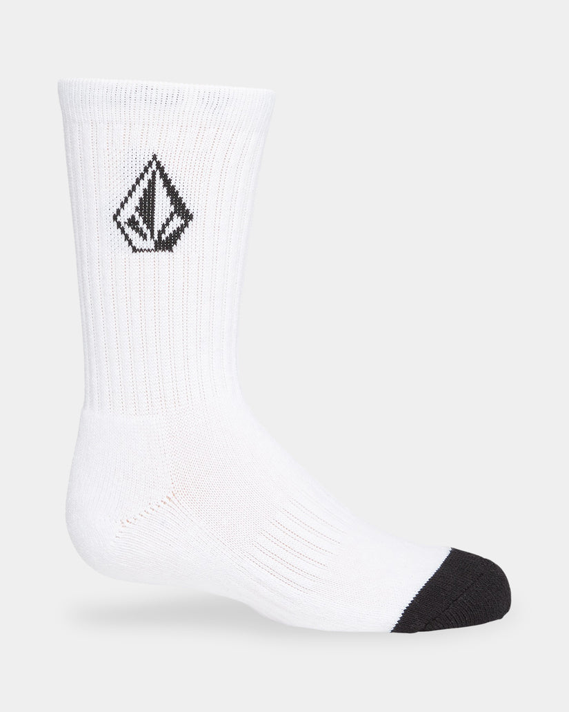 Boys 8-16 Full Stone 3 Pack Crew Socks
