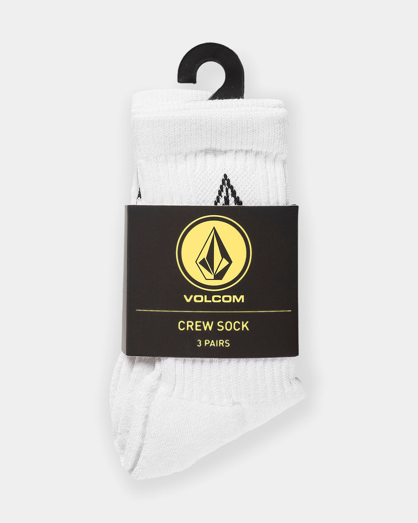 Boys 8-16 Full Stone 3 Pack Crew Socks