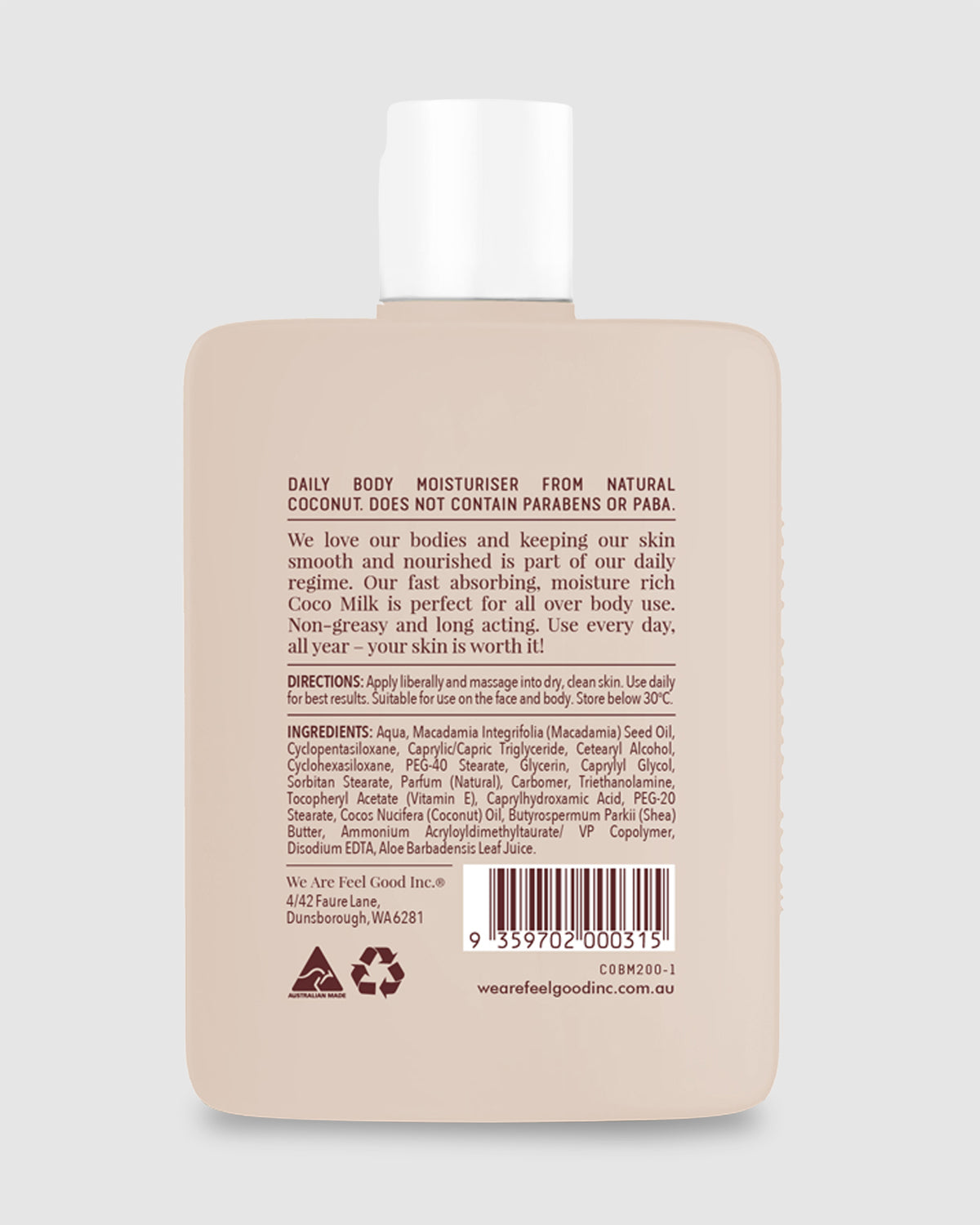Coco Milk Moisturiser 20ml Sunscreen