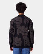 MENS DISTORT LONG SLEEVE KNIT POLO