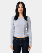 Womens Button Up Long Sleeve Top