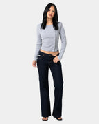 Womens Button Up Long Sleeve Top