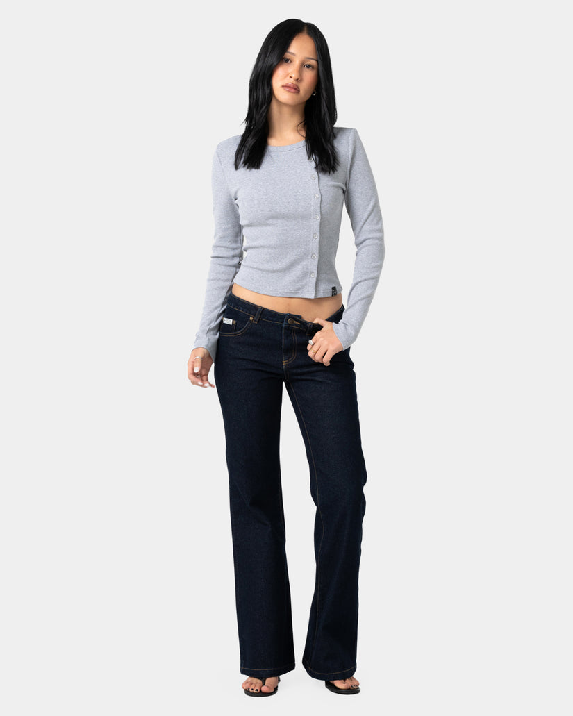Womens Button Up Long Sleeve Top