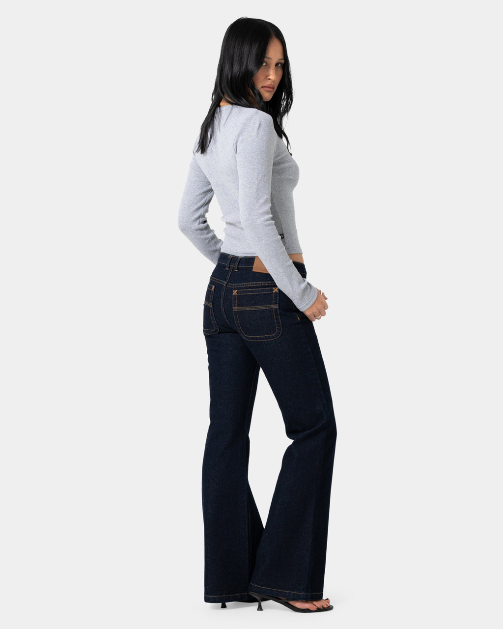 Womens Button Up Long Sleeve Top