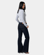 Womens Button Up Long Sleeve Top