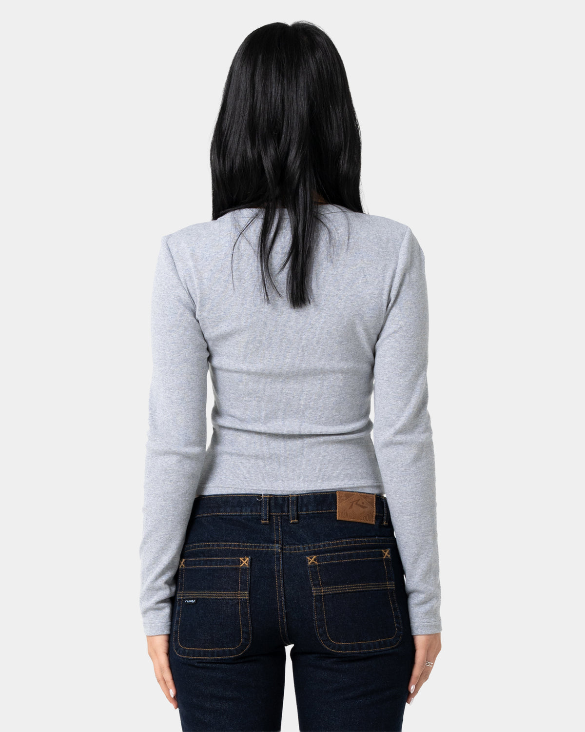 Womens Button Up Long Sleeve Top
