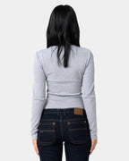 Womens Button Up Long Sleeve Top