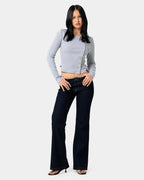 Womens Button Up Long Sleeve Top