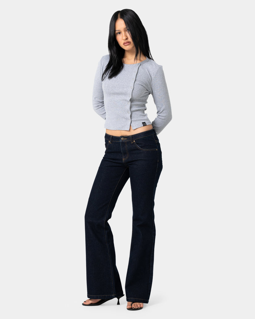 Womens Button Up Long Sleeve Top