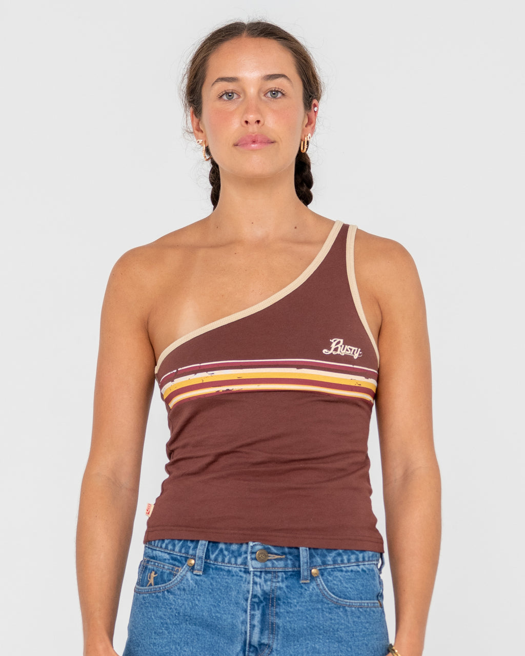 WOMENS RACK OFF ONE SHOULDER TOP