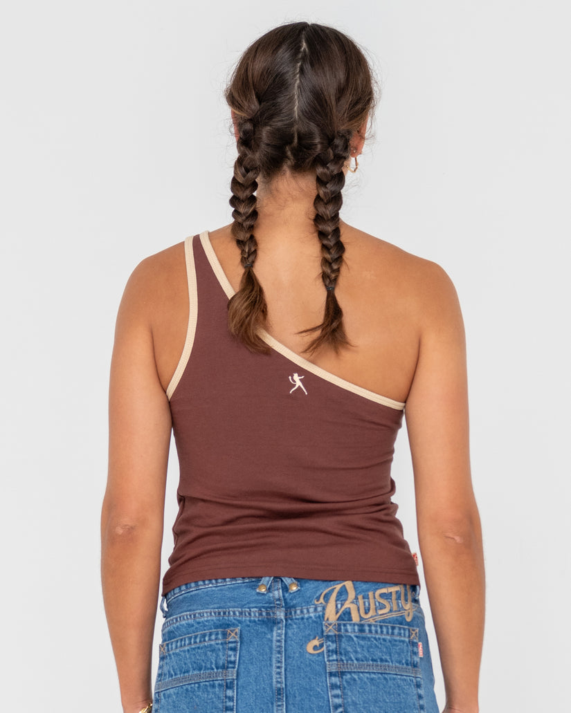 WOMENS RACK OFF ONE SHOULDER TOP