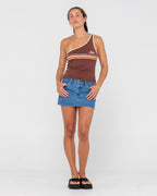 WOMENS RACK OFF ONE SHOULDER TOP