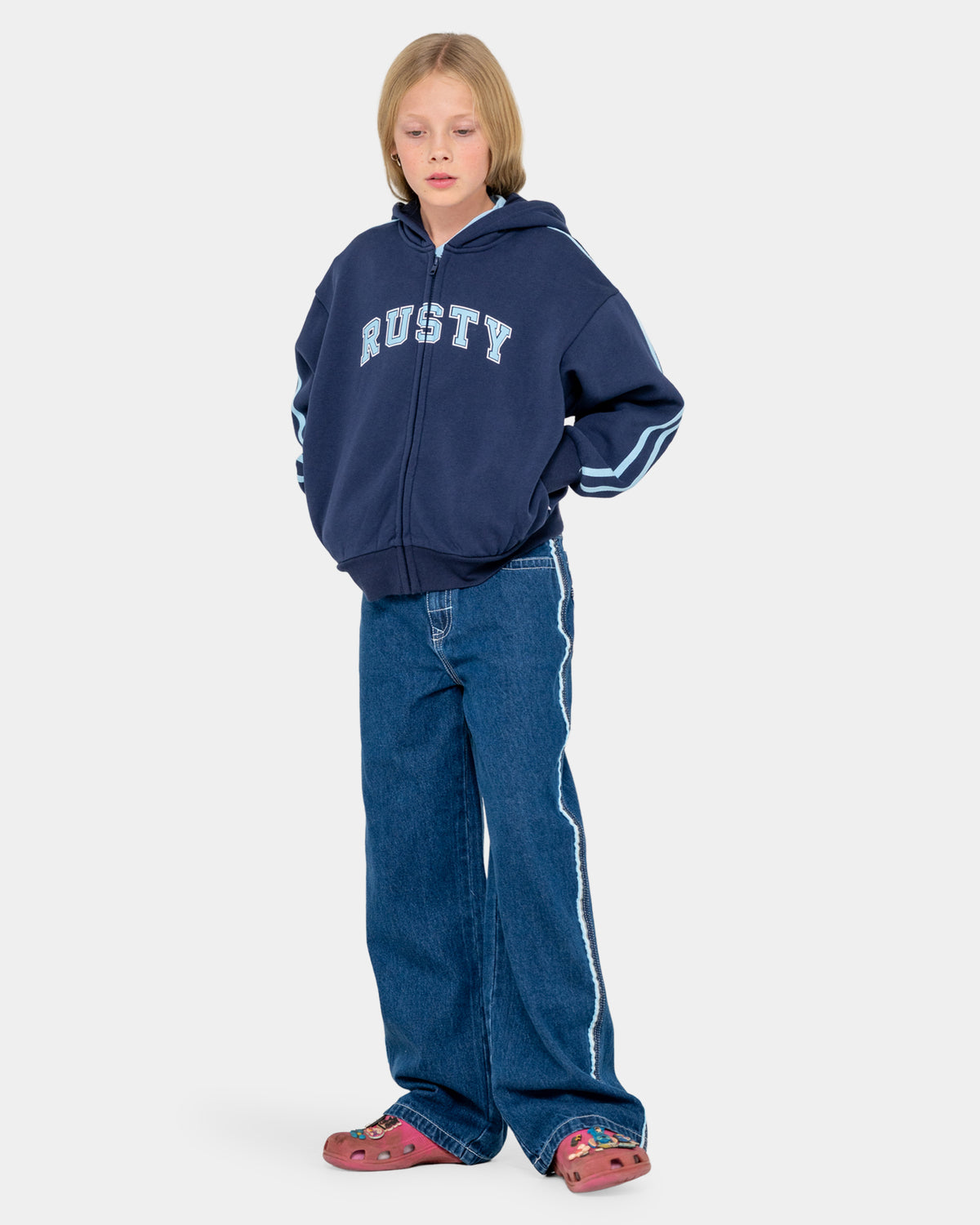 Girls 8-16 Team Varsity Zip Up Hoodie