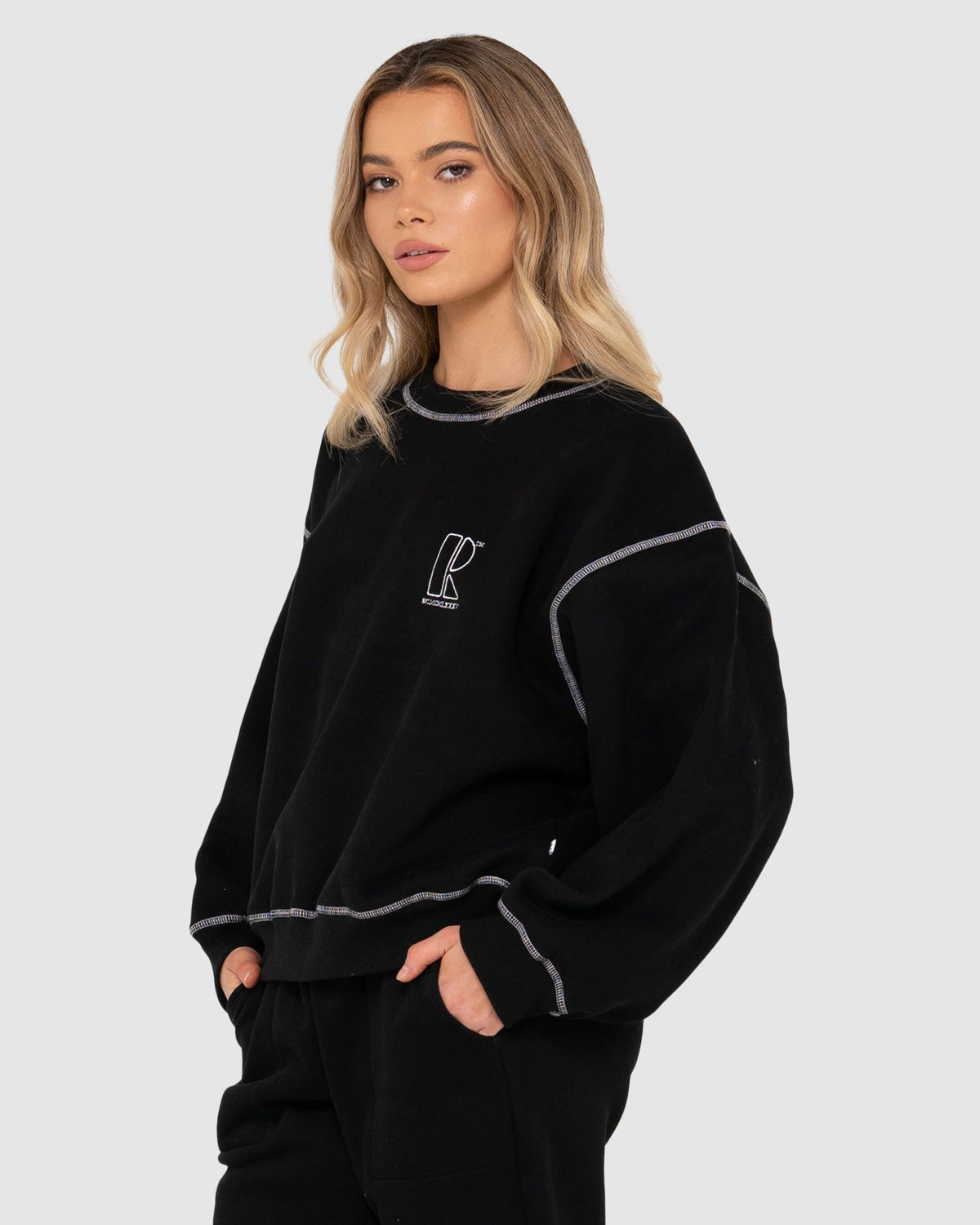WOMENS RUSTY FORTITUDE OVERSIZE CREW FLEECE