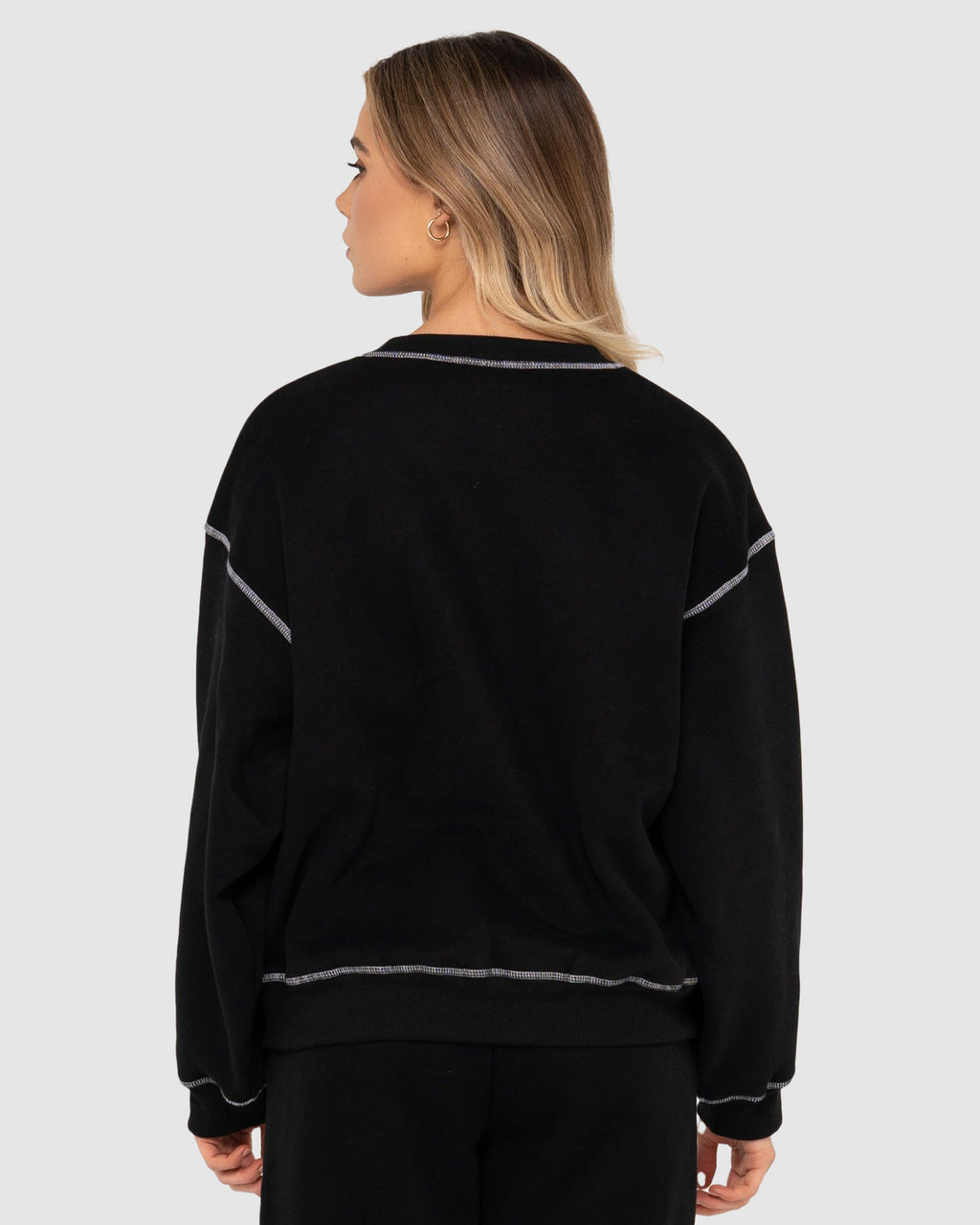WOMENS RUSTY FORTITUDE OVERSIZE CREW FLEECE