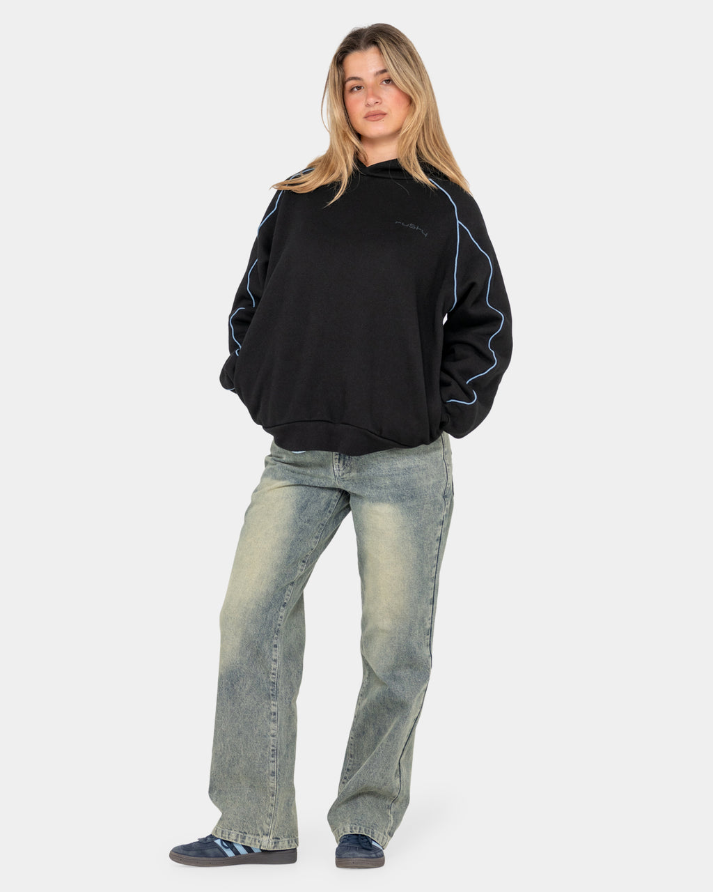 WOMENS CLYDE BAGGY HOODED FLEECE