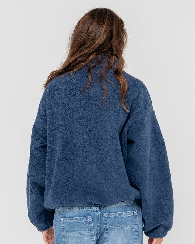 Womens Two Sides Zip Through Sherpa