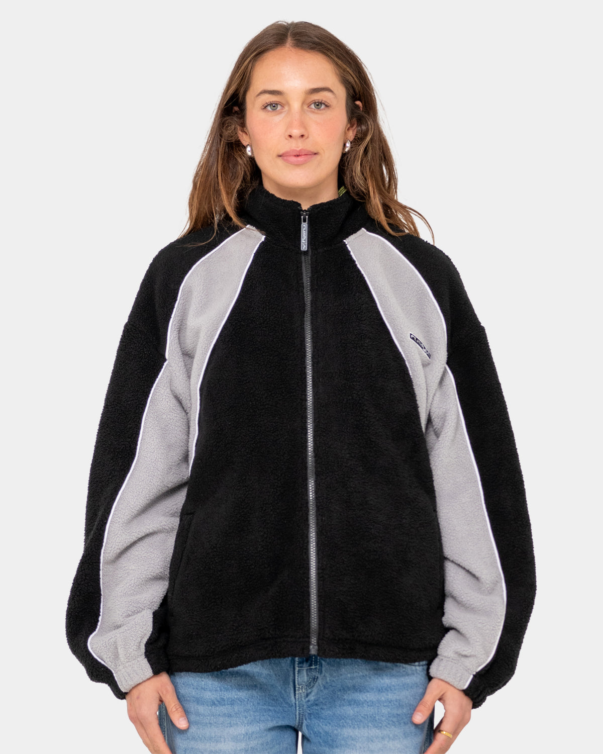 WOMENS TWO TIDES ZIP THROUGH SHERPA JACKET