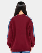 WOMENS TWO TIMER PANELLED CREW FLEECE
