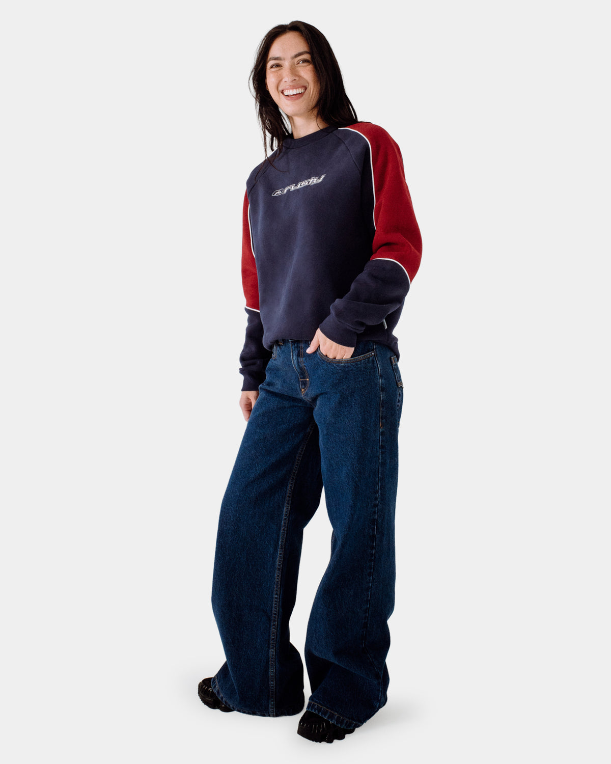 Womens South Of The River Oversized Crew Neck