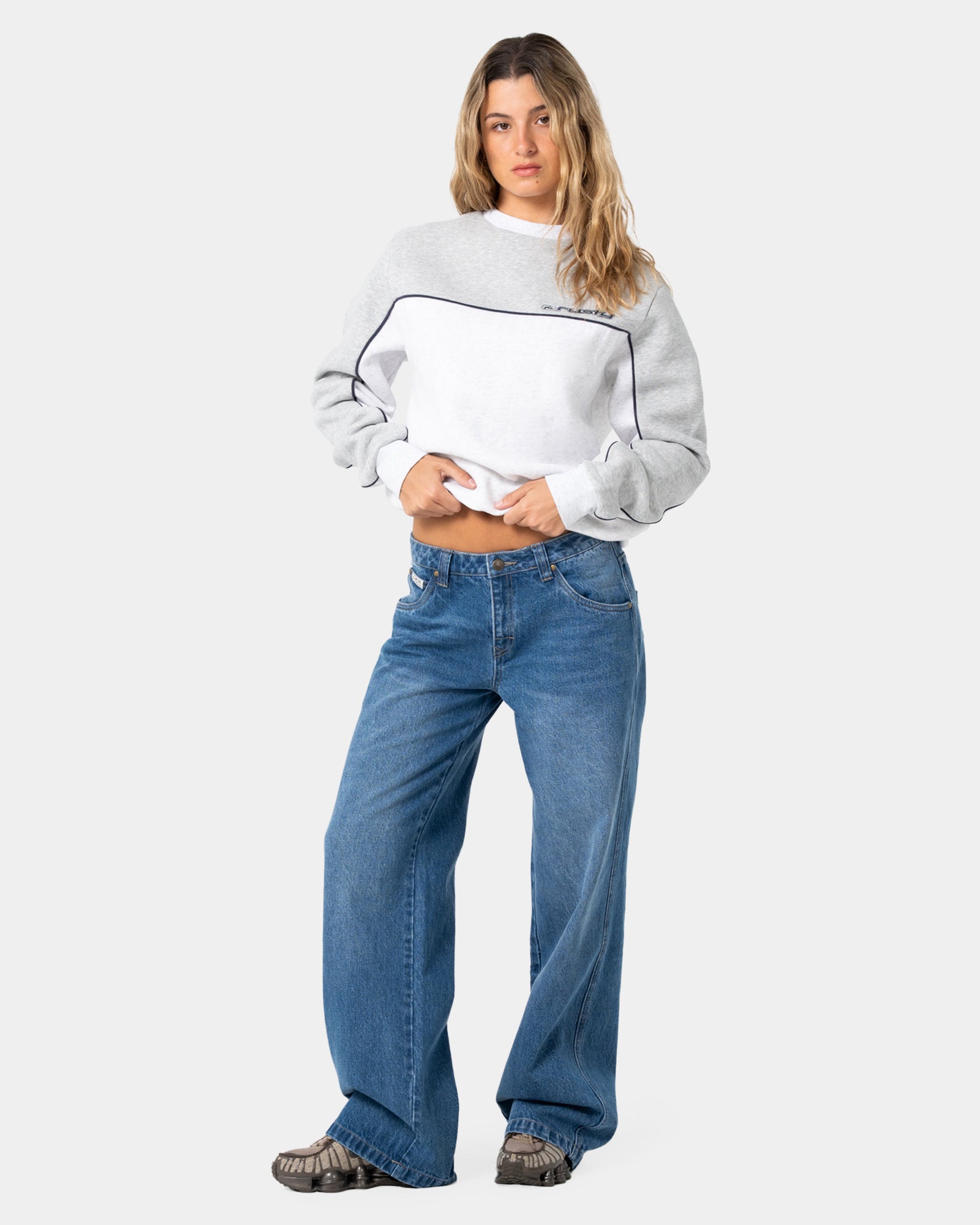 Womens Polar Popped Panelled Crew Neck