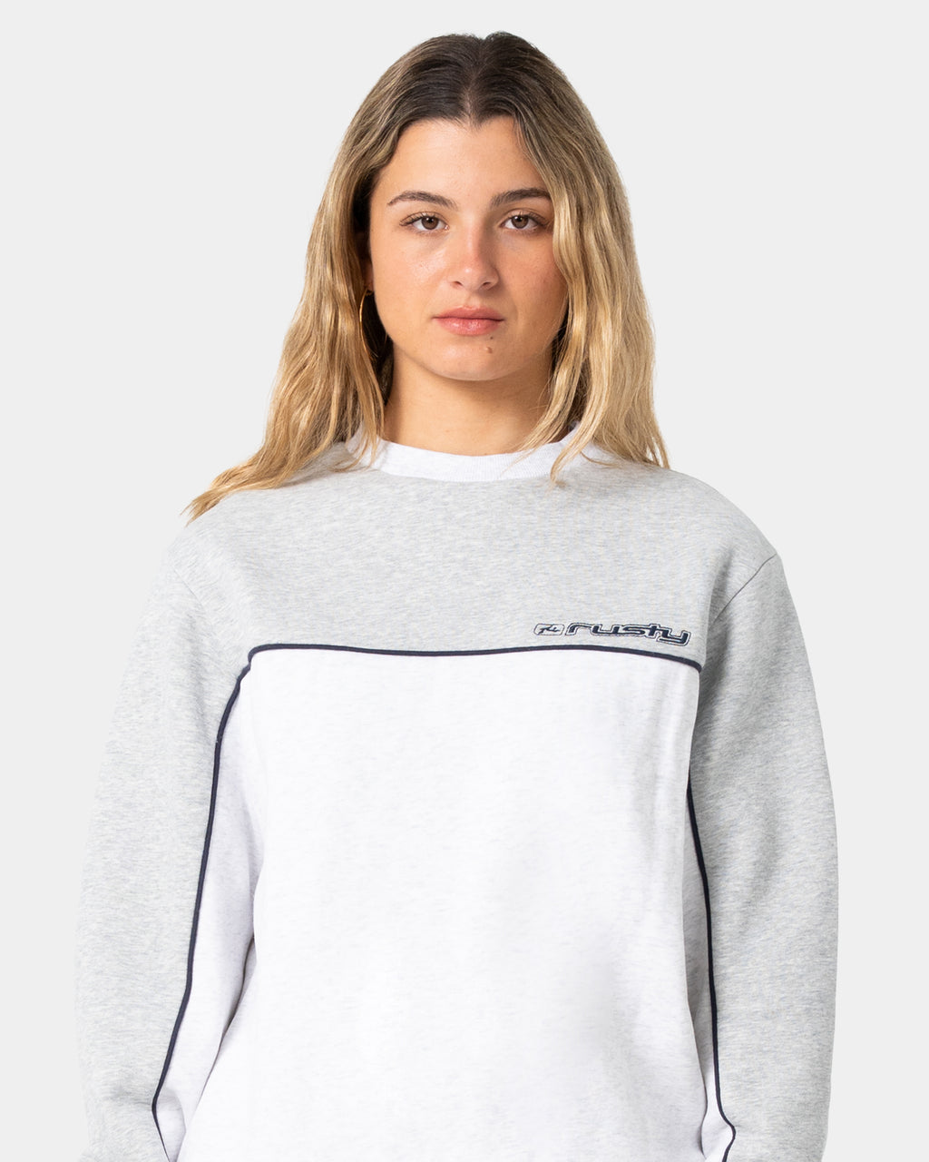 Womens Polar Popped Panelled Crew Neck