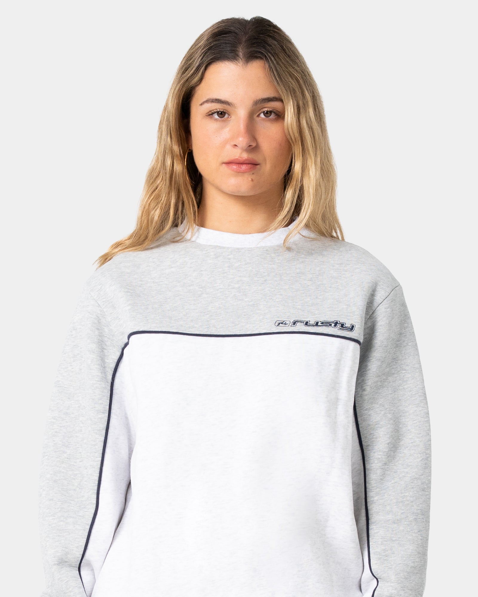 Womens Polar Popped Panelled Crew Neck