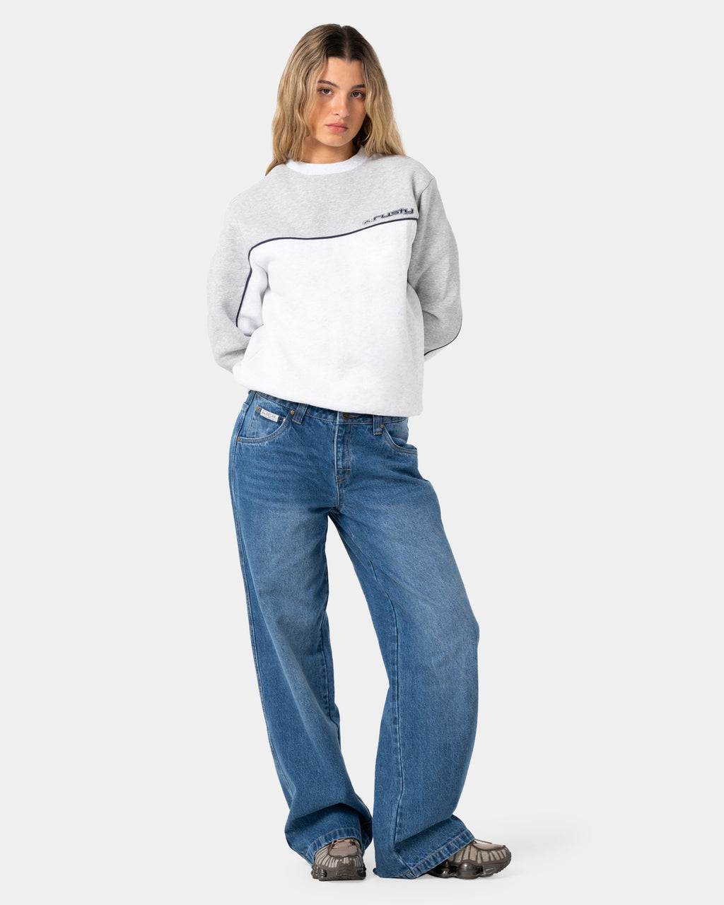 Womens Polar Popped Panelled Crew Neck