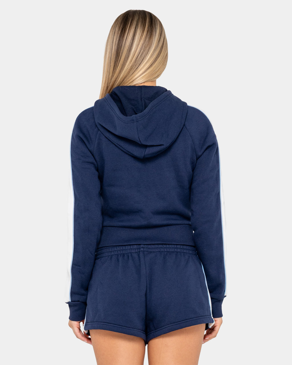 Womens Retro Lines Zip Up Hoodie