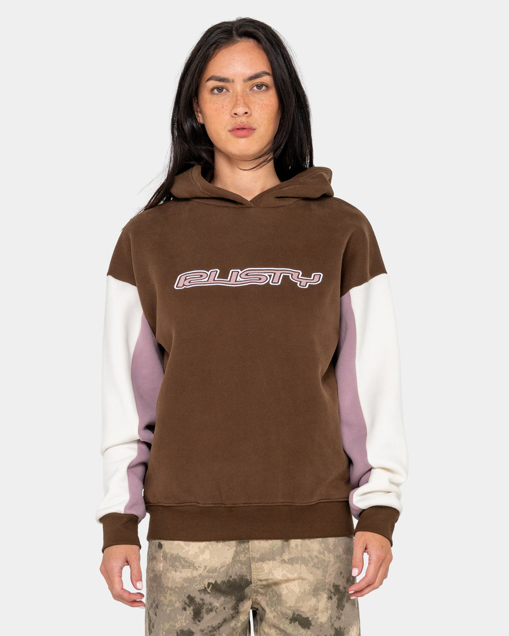 Womens Neopole Panelled Pullover Hoodie