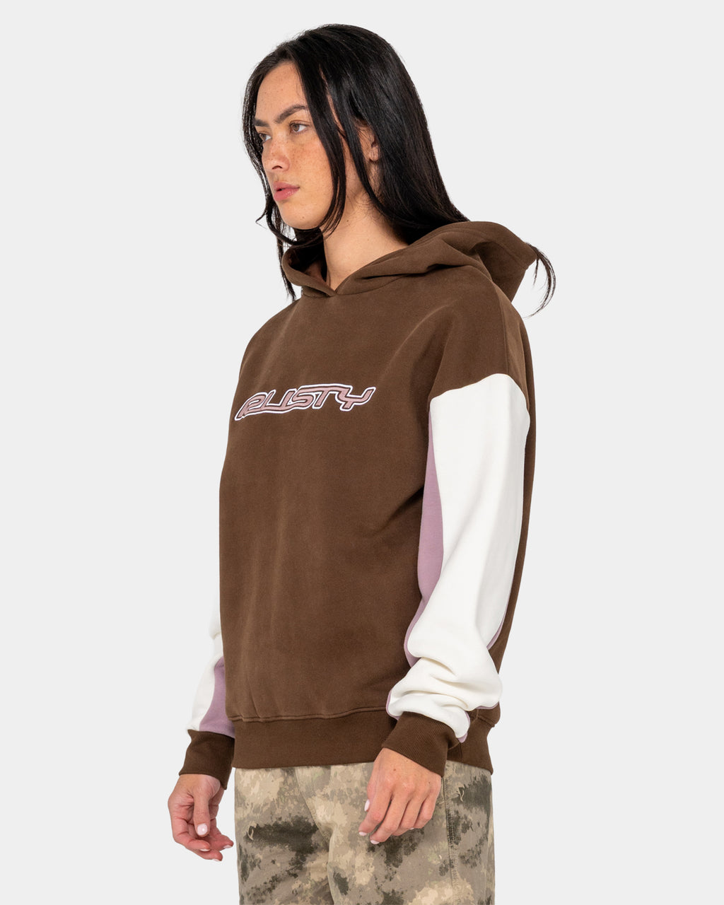 Womens Neopole Panelled Pullover Hoodie